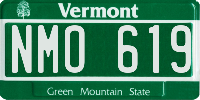 VT license plate NMO619