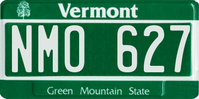 VT license plate NMO627