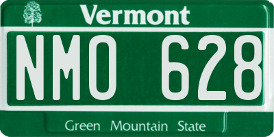 VT license plate NMO628