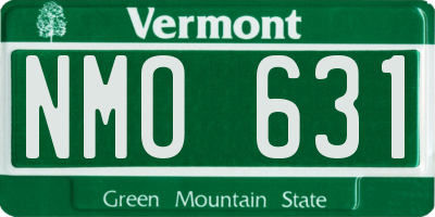 VT license plate NMO631
