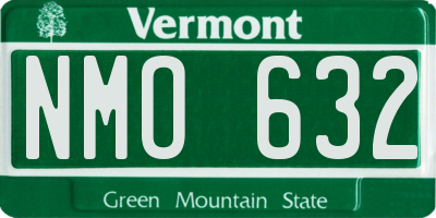 VT license plate NMO632