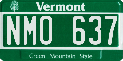 VT license plate NMO637