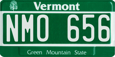 VT license plate NMO656