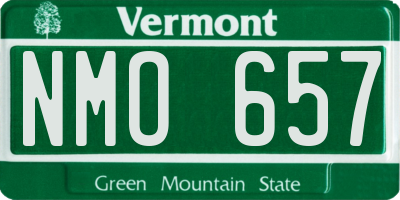 VT license plate NMO657