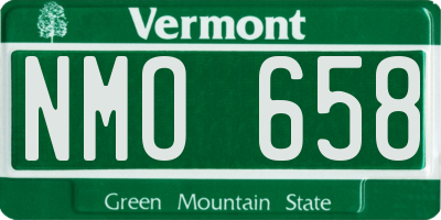 VT license plate NMO658