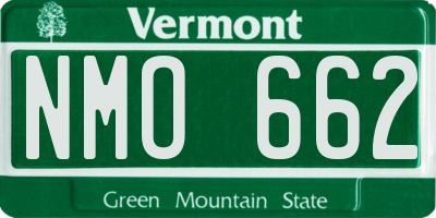 VT license plate NMO662