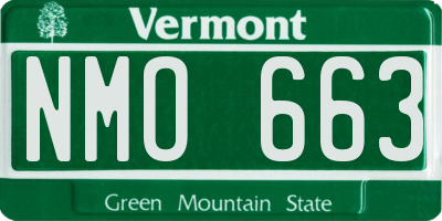 VT license plate NMO663