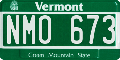 VT license plate NMO673