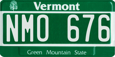 VT license plate NMO676