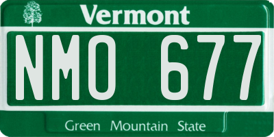 VT license plate NMO677