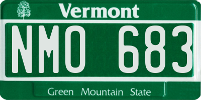 VT license plate NMO683