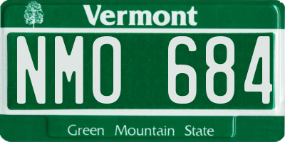 VT license plate NMO684