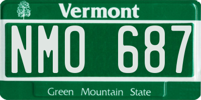 VT license plate NMO687