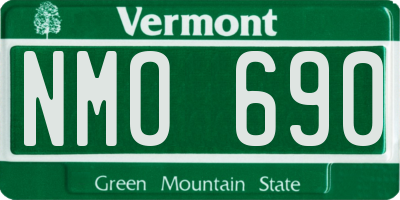 VT license plate NMO690