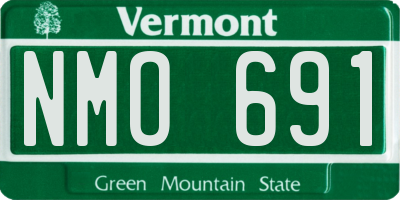 VT license plate NMO691