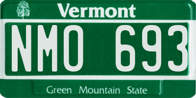 VT license plate NMO693