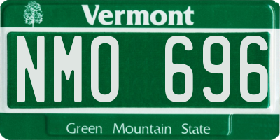 VT license plate NMO696