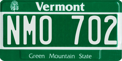 VT license plate NMO702