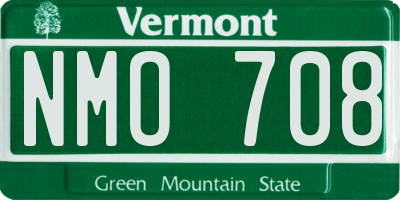 VT license plate NMO708