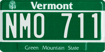 VT license plate NMO711