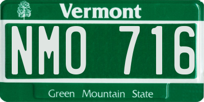 VT license plate NMO716