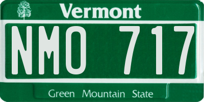 VT license plate NMO717