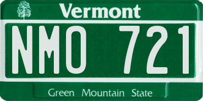 VT license plate NMO721