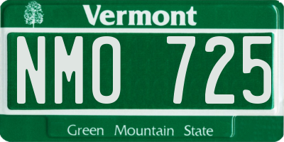VT license plate NMO725