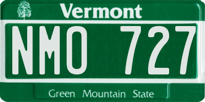 VT license plate NMO727