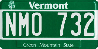 VT license plate NMO732