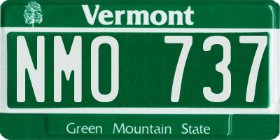 VT license plate NMO737