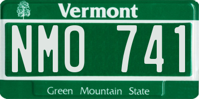 VT license plate NMO741