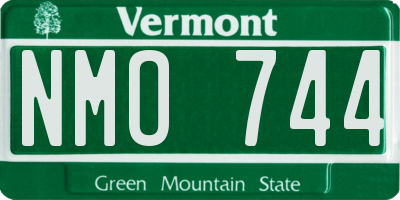 VT license plate NMO744