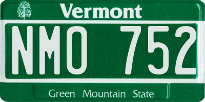 VT license plate NMO752