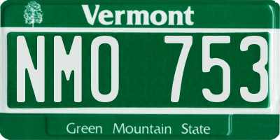 VT license plate NMO753