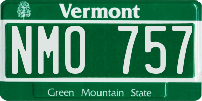VT license plate NMO757