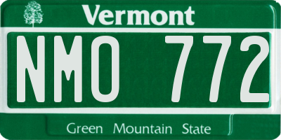 VT license plate NMO772