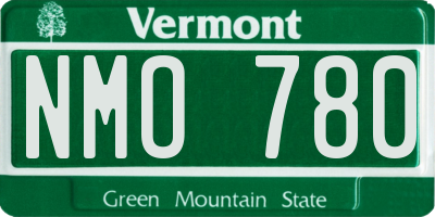 VT license plate NMO780