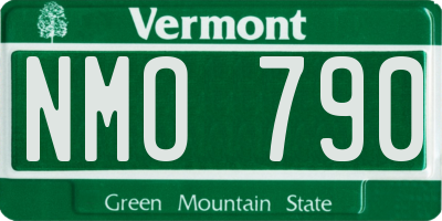 VT license plate NMO790