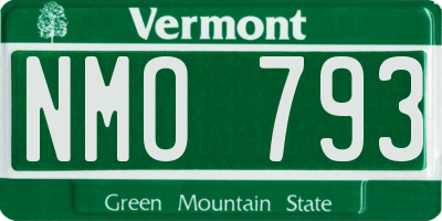 VT license plate NMO793