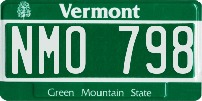 VT license plate NMO798