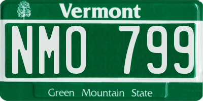 VT license plate NMO799