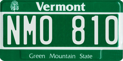 VT license plate NMO810