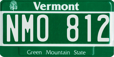 VT license plate NMO812