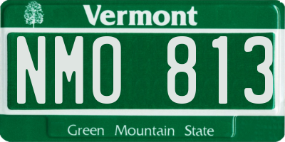 VT license plate NMO813