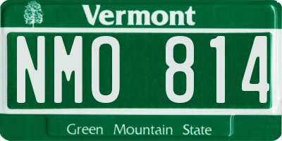 VT license plate NMO814