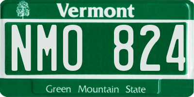 VT license plate NMO824