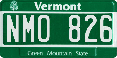 VT license plate NMO826