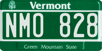 VT license plate NMO828