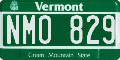 VT license plate NMO829